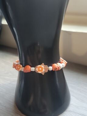 Handmade Hamsa Beaded Stretch Bracelet - Women Jewelry